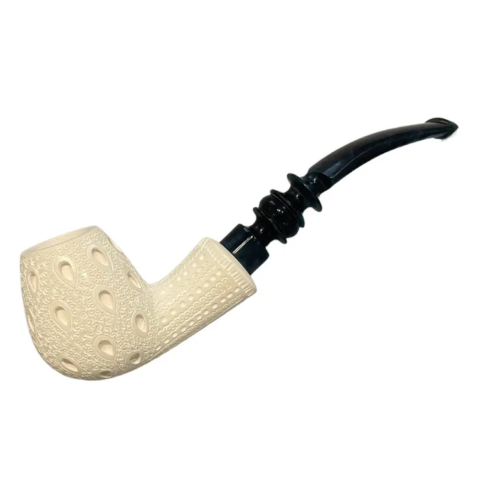 Star Meerschaum – Carved Large – Blue Stem