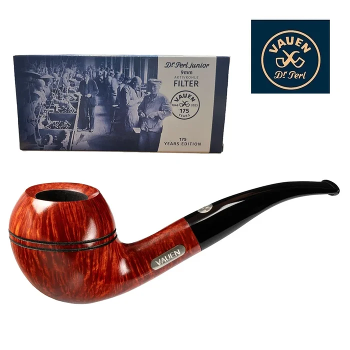 Vauen – 175th Anniversary 108 – Smooth – 9mm Filter Pipe -With 75 9mm Filters