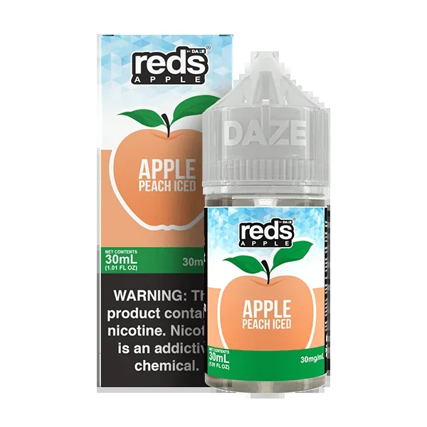 Apple Peach ICED SALT – Red’s Apple E-Juice by 7 Daze – 30mL