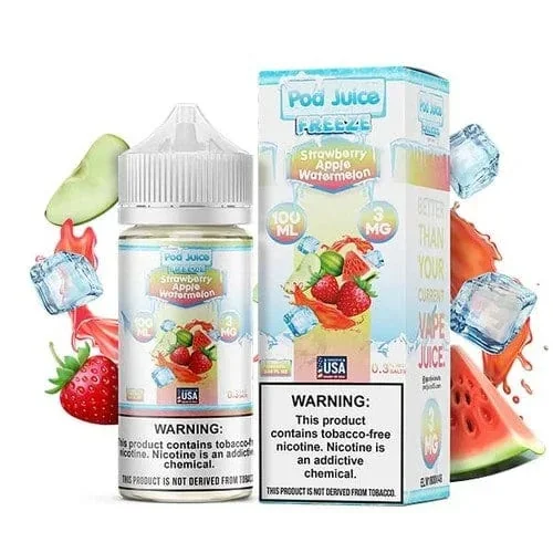 Strawberry Apple Watermelon FREEZE – Pod Juice – 100mL