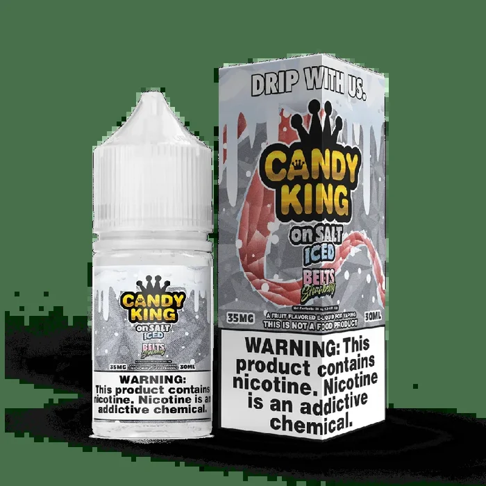 Strawberry Belts SALT on ICE – Candy King On SALT – 30mL